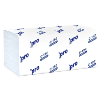 Бумажные полотенца Protissue Comfort H3, 1 слой, V-сжложение, 250лист, белые C192