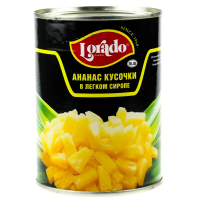 Ананас Lorado кусочки в легком сиропе, 565г