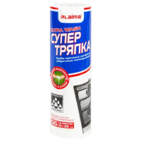 Салфетка рулонная Laima Супер Тряпка 21х28см, целлюлозные, многоразовые особо прочные, 56 шт/уп