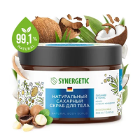 Скраб Synergetic Кокос и масло макадамии, сахарный, 300мл