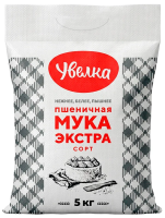 Мука Увелка пшеничная хлебопекарная сорт Экстра ГОСТ, 5кг