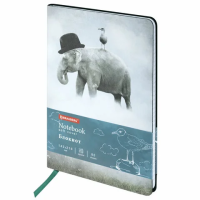 Записная книжка Brauberg Vista Spirit, А5, 80 листов, в клетку, на сшивке, под кожу