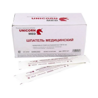 Шпатель деревянный стерильный Unicornmed 18x150 мм (100 штук уп)