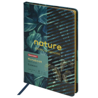 Записная книжка Brauberg Vista Nature, А5, 80 листов, в клетку, на сшивке, под кожу