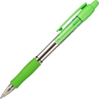 Ручка шариковая автоматическая Pilot Super Grip BPGP-10R-F синяя, 0.7мм, салатовый корпус
