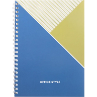 Бизнес-тетрадь А5,48л,обл.карт,греб,кл,Attache Economy,Office Style,голубая
