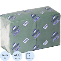 Салфетки бумажные Luscan Profi Pack 24х24см, 400шт, 1 слой, зеленые