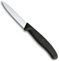 Нож Victorinox Swiss Classic д/овощей, заточка прямая, 80мм, черный