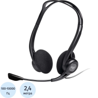 Гарнитура проводная Logitech PC960 черная, 20 Гц-20 кГц