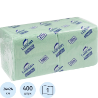 Салфетки бумажные Luscan Profi Pack 24х24см, 400шт, 1 слой, салатовые