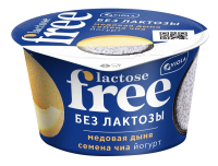 Йогурт Viola безлактозный Free дыня-семена чиа 2.7%, 180г