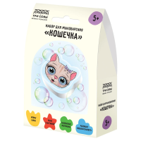 Набор для мыловарения ТРИ СОВЫ 'Кошечка', 1 мыло с картинкой, картонная коробка