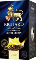 Чай Richard Royal Lemon, черный, 25 пакетиков