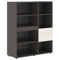 Стеллаж EHC 1145 Ясень Траун/Мокко 1120х430х1355 EDIS