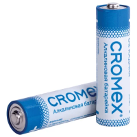 Батарейки алкалиновые 'пальчиковые' КОМПЛЕКТ 4 шт., CROMEX (КРОМЕКС) Alkaline, AA (LR6, 15A), спайка, 457132