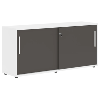 Шкаф низкий с дверьми купе ELC 1643 Мокко/Белый/Белый 1606х430х750 EDIS