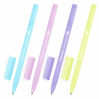 Шариковая ручка Brauberg Soft Touch Stick синяя, 0.35мм, Pastel