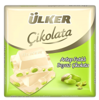 Шоколад Ulker белый с фисташками, 65г