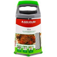 Терка Attribute Viva Grey-Green 6-и сторонняя, 20 х 20 х 10см