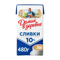 Сливки Домик В Деревне 10%, 480г, стерилизованные