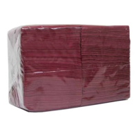 Салфетки бумажные Big Pack 24х24см, 400шт, 1 слой, бордовые