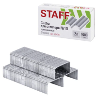 Скобы для степлера Staff №10, оцинкованные, 1000шт