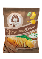 Чипсы Хрустящий картофель Сметана и лук, 160г