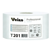 Туалетная бумага Veiro Professional Comfort 1 слой, 200м, белая, Т201