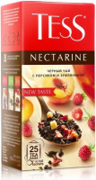 Чай Tess Nectarine с персиком и земляникой черный, 25 пакетиков
