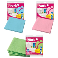 Салфетки ВИСКОЗНЫЕ универсальные, 35х35 см, КОМПЛЕКТ 5 шт., 85 г/м2, YORK, 20020