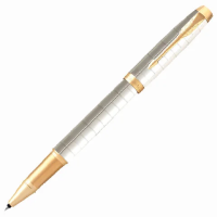 Ручки роллер класса Люкс Parker IM Premium Pearl GT черная, корпус жемчужный лак, позолота