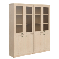 Шкаф высокий Skyland Raut RHC 180.2, бук тиара, 1808х466х2023мм, высокий, комбинированный, двухсекци