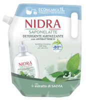 Мыло-молочко жидкое Nidra очищающее антибактериальное, 1л, дой-пак