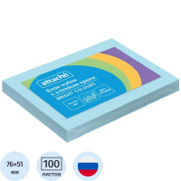Стикеры Attache Bright colours голубой, 76х51мм, 100 листов