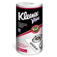 Салфетка рулонная Kleenex Viva универсальная, 22х28см, полипропилен, 56шт/уп, в рулоне