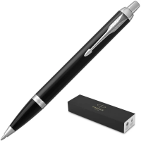 Шариковые ручки класса Люкс Parker IM Core M, черный/серебристый корпус, 1931665
