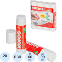 Клей-карандаш Kores 20г, 4шт/уп