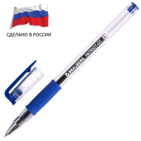 Гелевая ручка Brauberg Patriot-Gt синяя, 0.4мм, прозрачный корпус