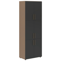 Шкаф высокий широкий VHCS 80.8 Яшма черный/Кобра 800х430х2253 VELION