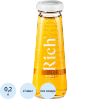 Сок Rich яблочный,  200мл, стекло