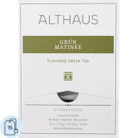 Чай Althaus Grun Matinee, зеленый, листовой, 15 пирамидок