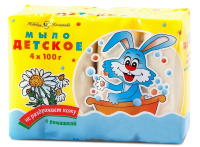 Мыло туалетное детское Невская Косметика Ромашка 4шт х 100г, 400г