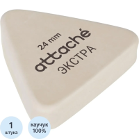 Ластик треугольный Attache Extra, натуральный каучук, 40x38x10мм, белый