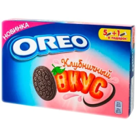 Печенье Oreo с какао и начинкой со вкусом клубники, 228г