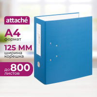 Папка с арочн.мех рег-р PVC  без мет/уг 125мм синий,ПБП1,карм.кор