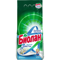 Порошок для машинной стирки Биолан 'Белые цветы', 9кг