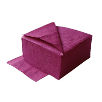 Салфетки бумажные Lime 24х24см, 400шт, 1 слой, бордо, 410400