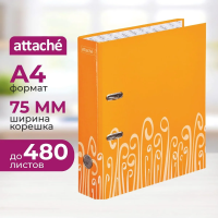 Папка-регистратор А4 Attache Fantasy 75мм, оранжевая, с арочным механизмом