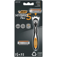 Бритва мужская BIC Flex 5 Hybrid 1 ручка и 1 сменная кассета