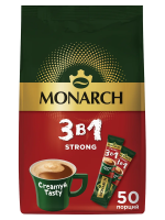 Напиток кофейный Monarch Strong 3в1 растворимый (13г x 50шт), 650г
